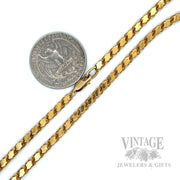 21k gold fancy link 21.75" chain scale