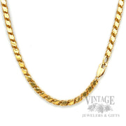 21k gold fancy link 21.75" chain