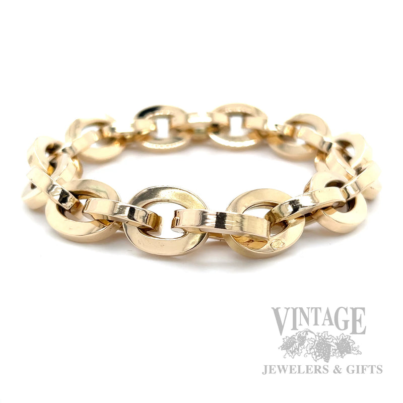 Bold Cable Link 18k Bracelet Hallmark View