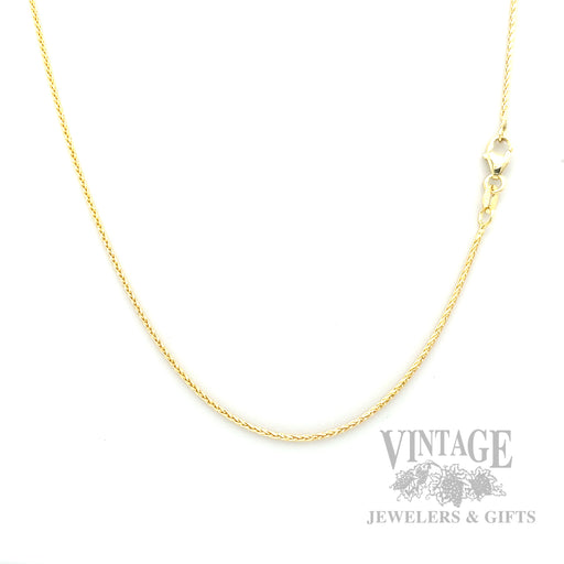 14k yellow gold 18" wheat chain front