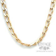 26" 14k elongated link curb chain front