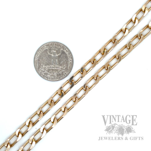 26" 14k elongated link curb chain scale