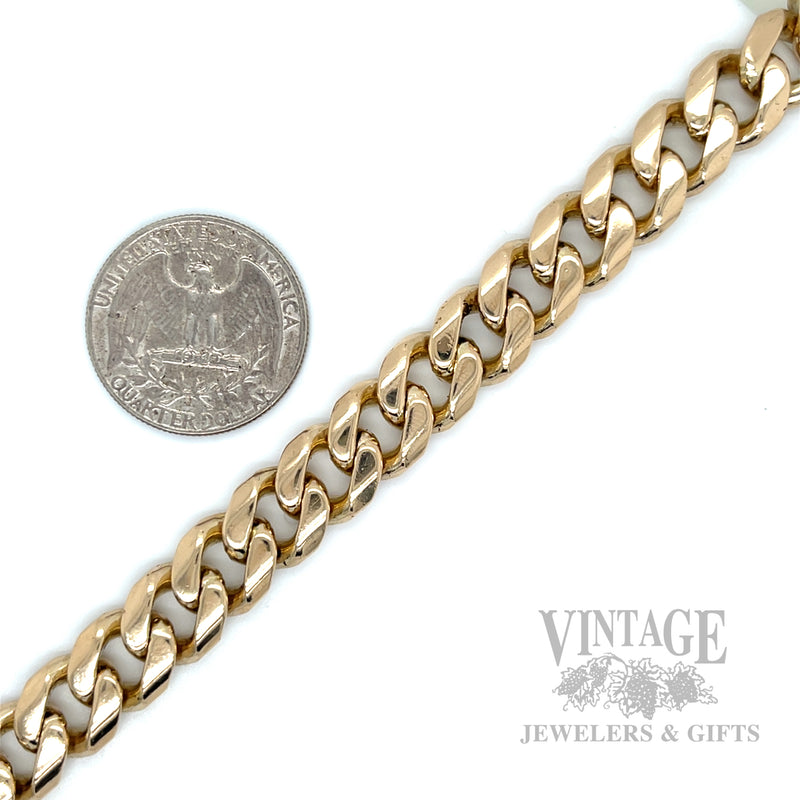 8" Cuban link 14k gold bracelet