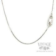 16" .85mm 14k white gold box chain