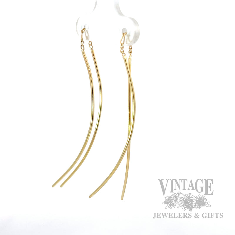 Threaded Earrings Front/Side View