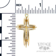 Crucifix 14k Gold Pendant Scale