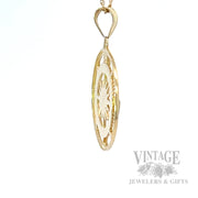 Compass 10K Gold Pendant Side View