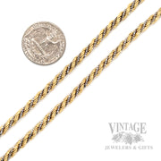 20" Two Tone 18k Gold Rope Chain Scale