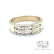 .60ctw Diamond baguette 2-row 14k ring angles front view