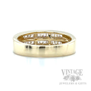 .60ctw Diamond baguette 2-row 14k ring back view