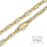 32" 18k Gold Anchor Chain Clasp