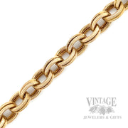 Double Rolo 18k Gold Bracelet Detailed View