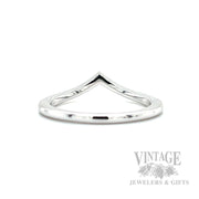 Chevron Diamond Accented Band Back View