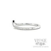 Chevron Diamond Accented Band Side View
