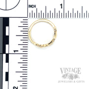Botanical Motif 14k Gold Ring Scale Vew