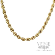 26" Rope 14k Gold Rope Chain Detailed View