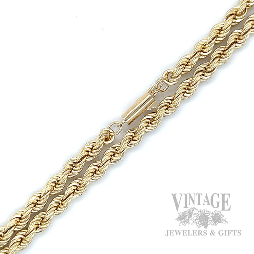 26" Rope 14k Gold Rope Chain Clasp View