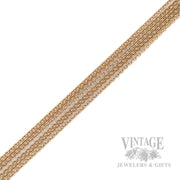 Triple Strand 14k Rose Gold Cable Chain Detailed View