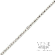 18" 1.1 mm Platinum Wheat Chain Detailed View
