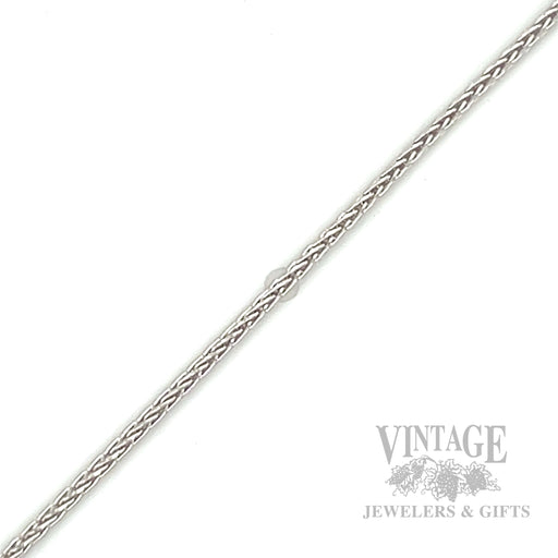18" 1.1 mm Platinum Wheat Chain Detailed View