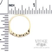 Five Stone Diamond 14k Gold Ring Scale View