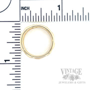 Dual Textured Woven Open Work 18k Gold Ring Scale View