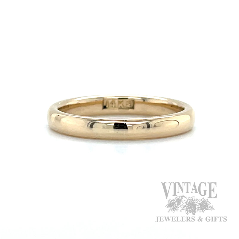 Polished 14k Gold Ring Hallmark/Back View