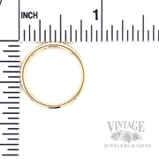 Polished 14k Gold Ring Scale View