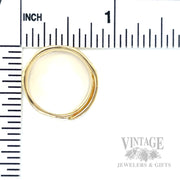 Carved Camouflage Diamond Accented 18k Gold Ring Scale View