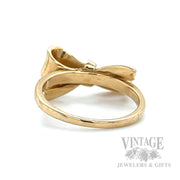 Bowtie 14k Gold Ring Interior View