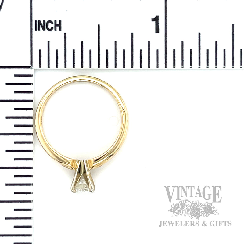 .30 Carat Diamond Solitaire 14k Gold Ring Scale View