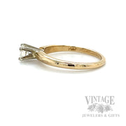 .30 Carat Diamond Solitaire 14k Gold Ring Side View