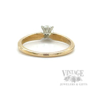 .30 Carat Diamond Solitaire 14k Gold Ring Inside View