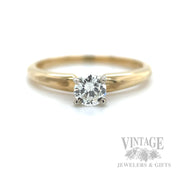 .30 Carat Diamond Solitaire 14k Gold Ring Front View