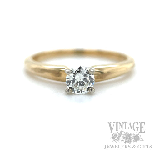 .30 Carat Diamond Solitaire 14k Gold Ring Front View