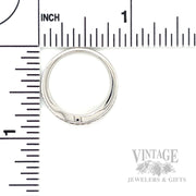 Pave´ Diamond Accented 14k White Gold Contour Band Scale View