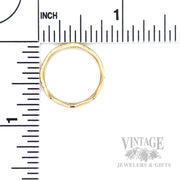 Marquise Pattern Diamond Accented 14k Gold Ring Scale View