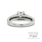 Accented Gallery Platinum Diamond Ring Back/Interior View