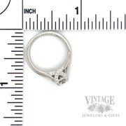 Accented Gallery Platinum Diamond Ring Scale View
