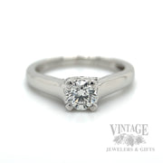Accented Gallery Platinum Diamond Ring Detailed View