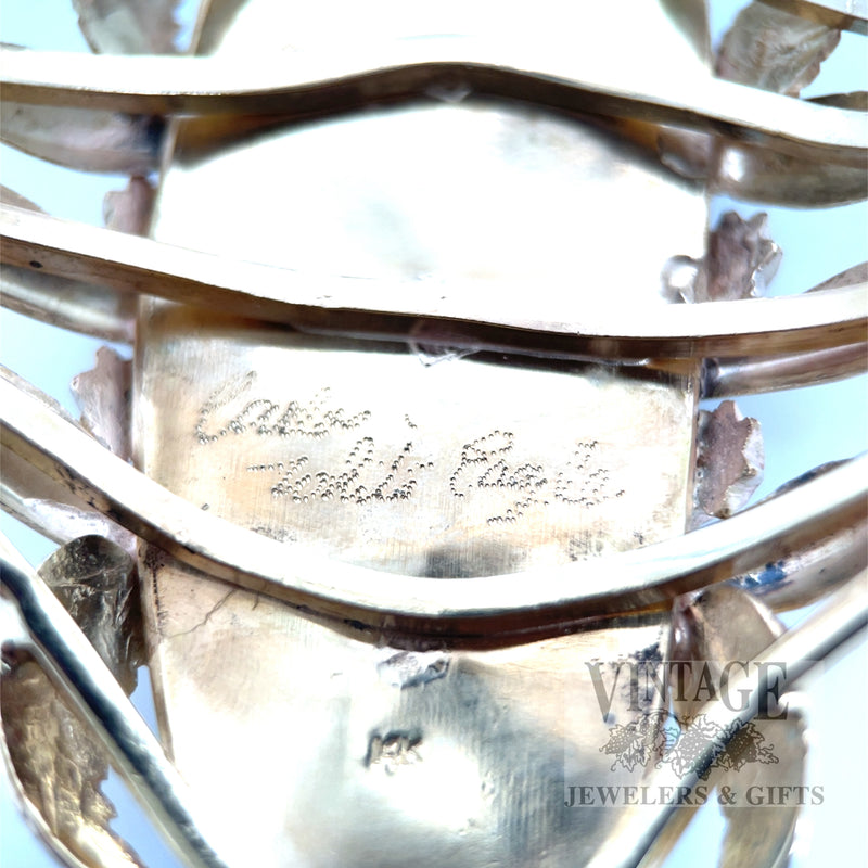 "Carlos White Eagle" Native American 14K Gold and Turquoise Cuff Bracelet (Carlos White Eagle)