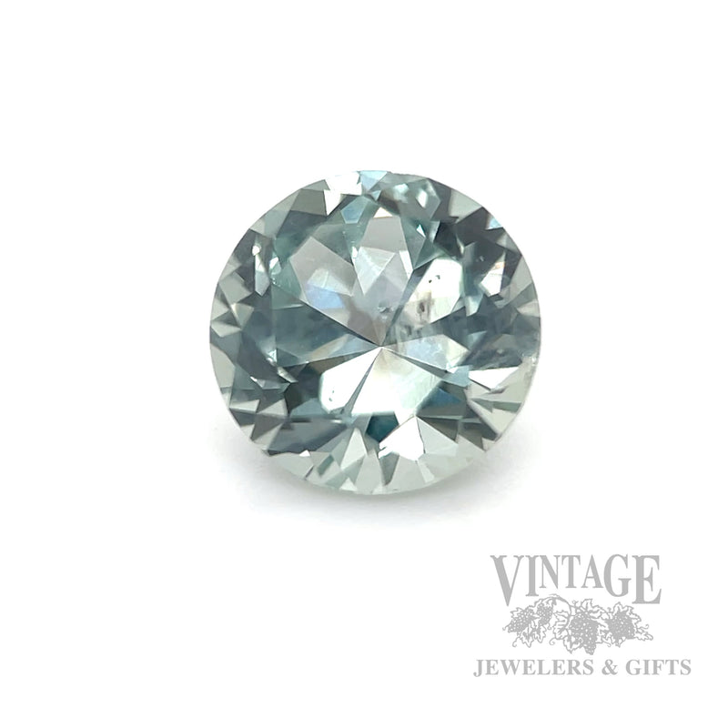 1.93 Carat Natural Montana (Green-Blue) Round Cut Sapphire Front View