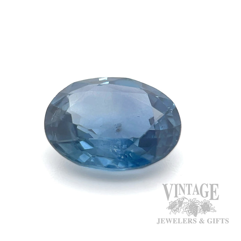 2.35 Carat, Natural Oval Cut Thailand Blue Sapphire Front View