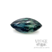 .73 Carat, Natural Teal Marquise Cut Australian Sapphire Front