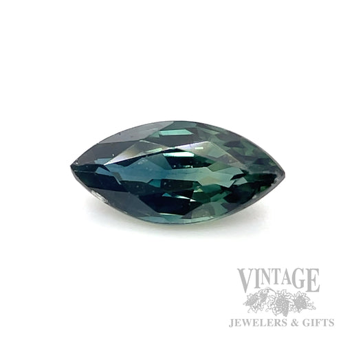 .73 Carat, Natural Teal Marquise Cut Australian Sapphire Front