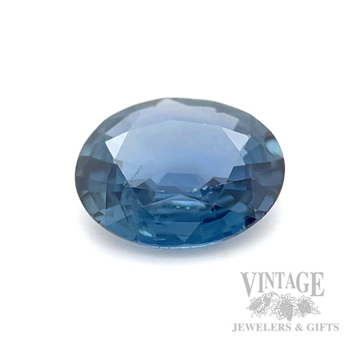 1.97 Carat, Natural Oval Cut Thailand Blue Sapphire Front View