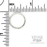 Engraved 18k White Gold Ring Scale View