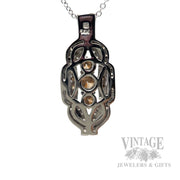 Le Vian Desert Diamond 14k White Gold Pendant Back View