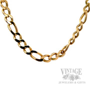 20" 6 mm Figaro Chain Necklace Front View