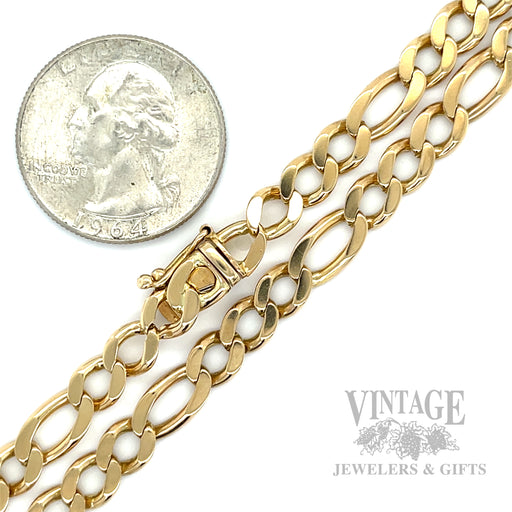 20" 6 mm Figaro Chain Necklace Scale View